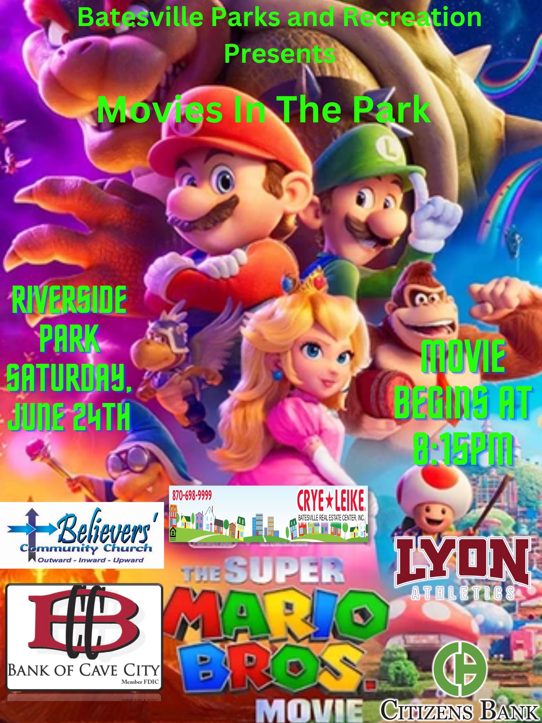 FREE Movies in the Park - The Super Mario Brothers - en español